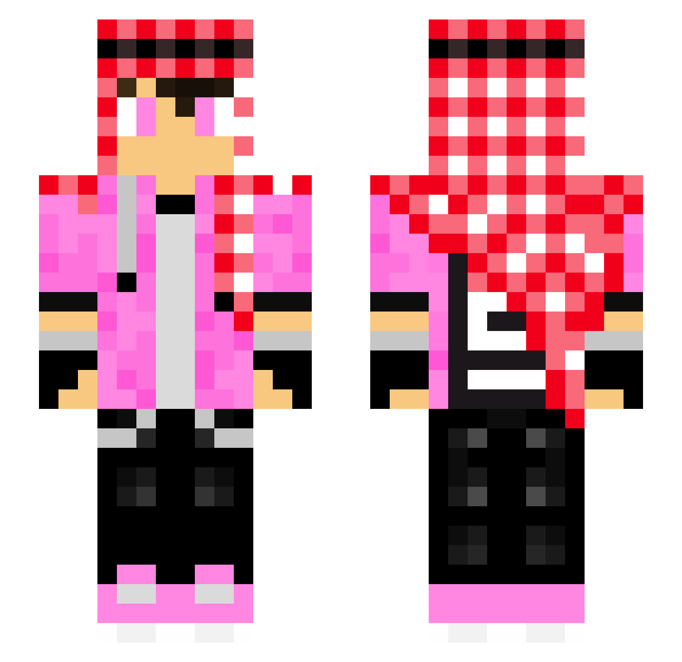 UrFavFelipitoBby Minecraft skin, front and back view