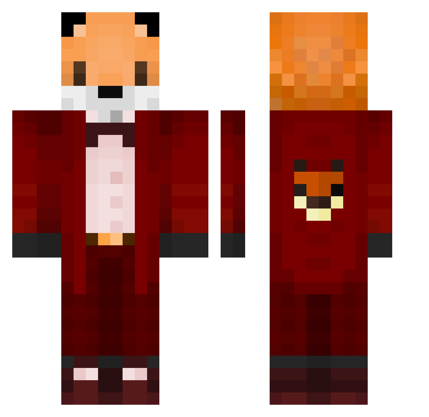 Frog_King132 Minecraft skin, front and back view