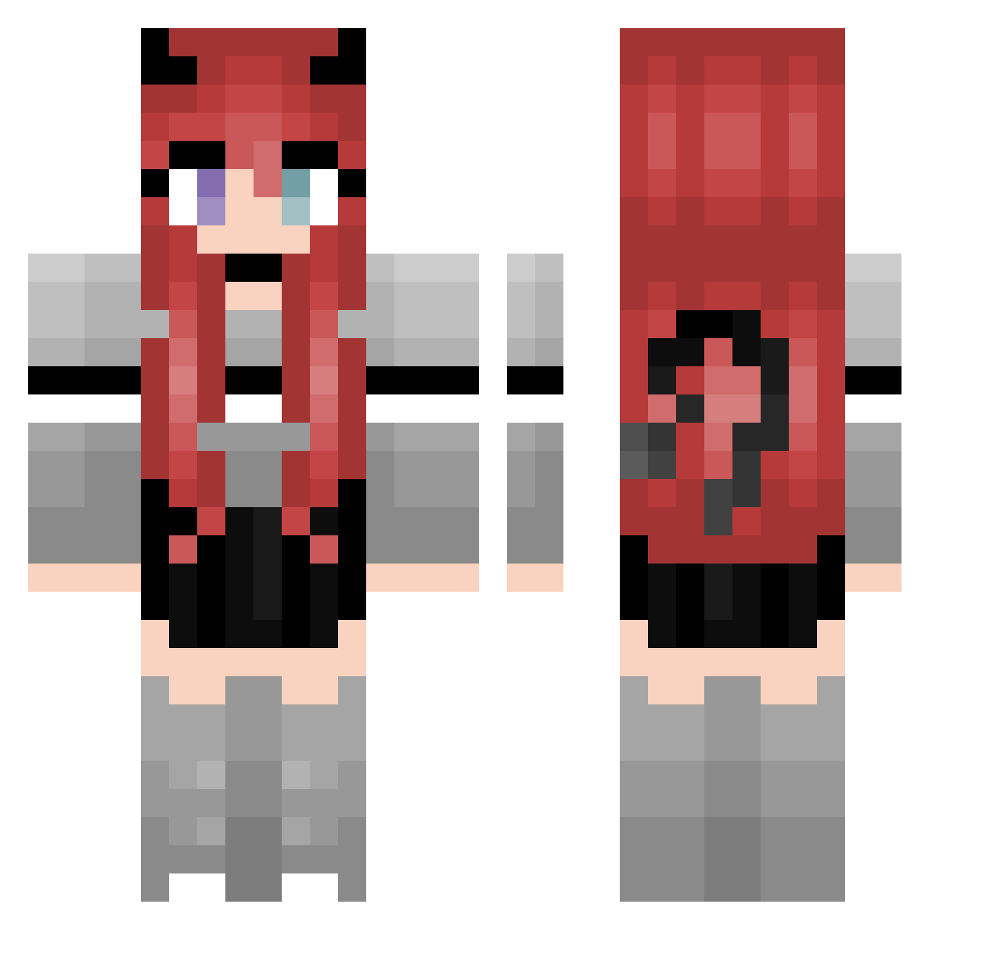 Strong54 Minecraft skin, front and back view