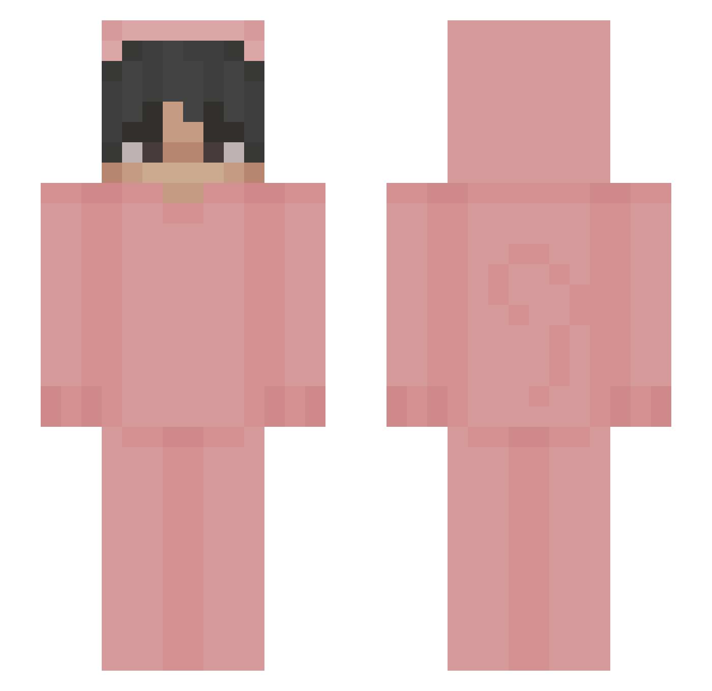 wulkum Minecraft skin, front and back view