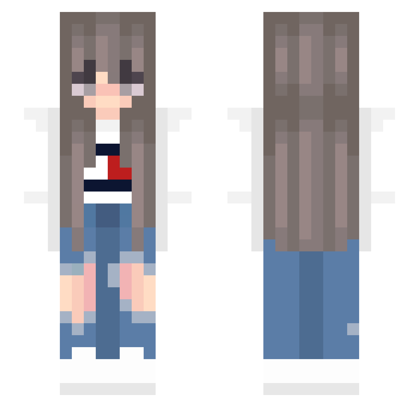 HellsClown Minecraft skin, front and back view