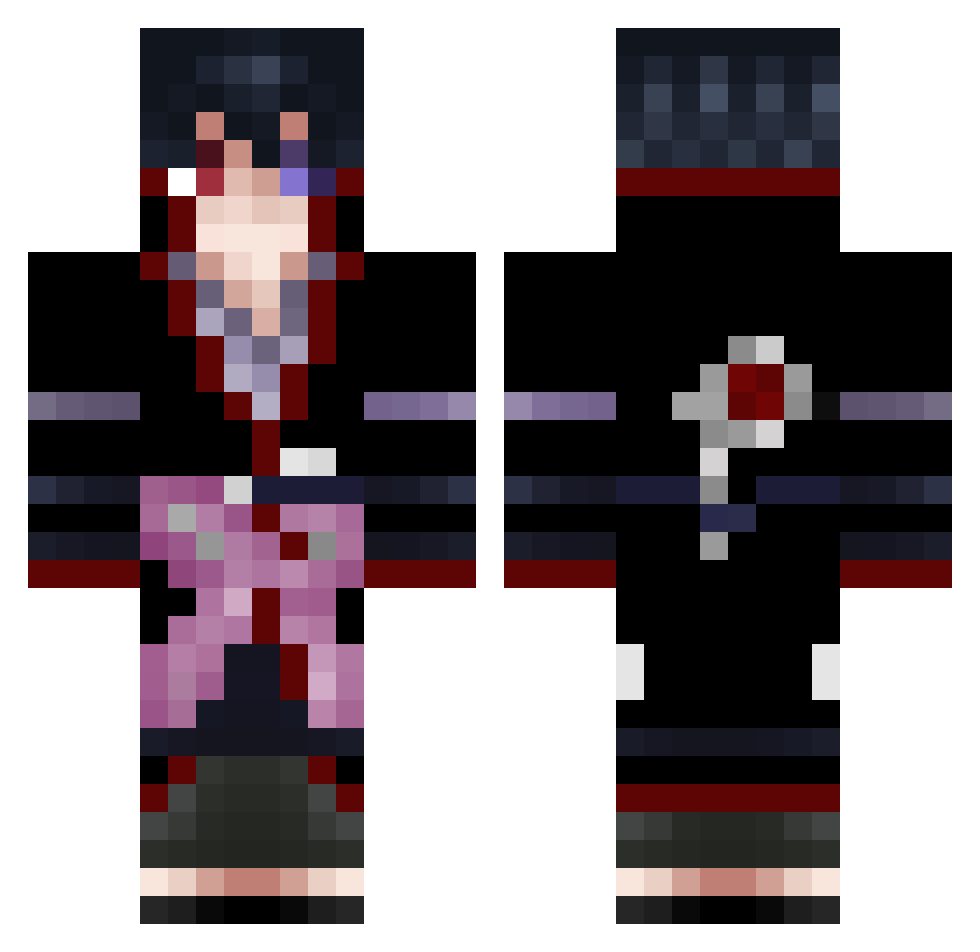 XenEclipse Minecraft skin, front and back view