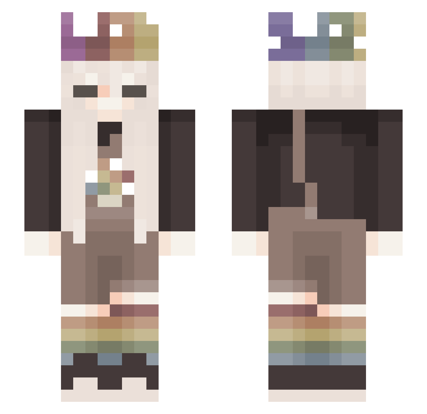 SillyGoose03 Minecraft skin, front and back view