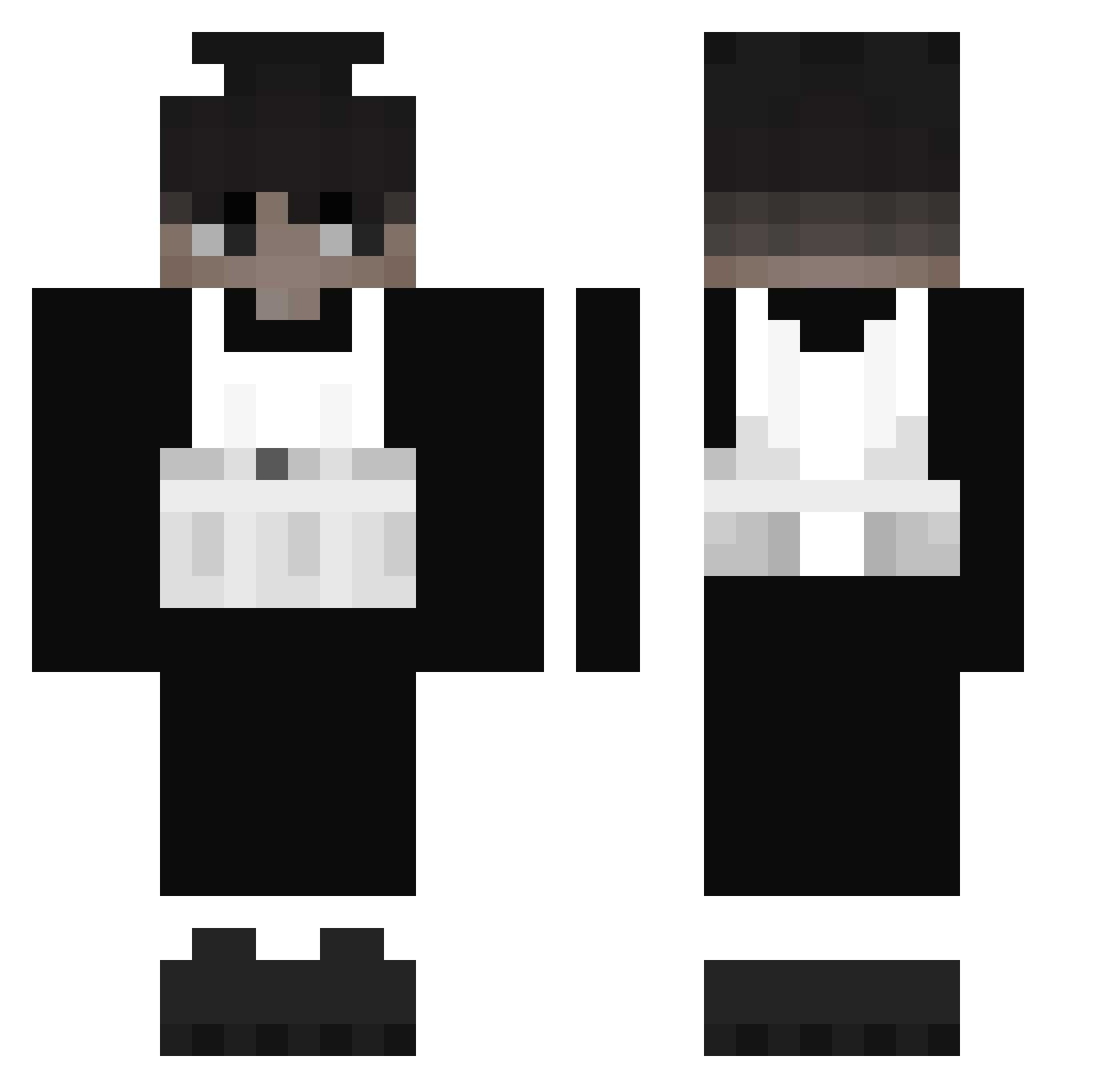 xS0APfud Minecraft skin, front and back view