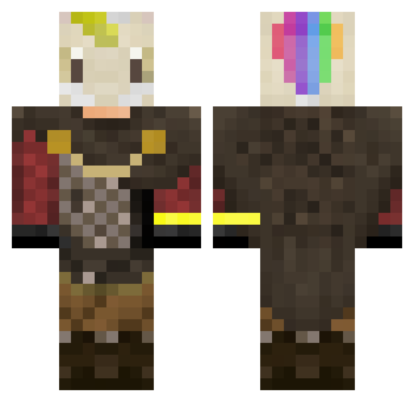 Dalskap Minecraft skin, front and back view