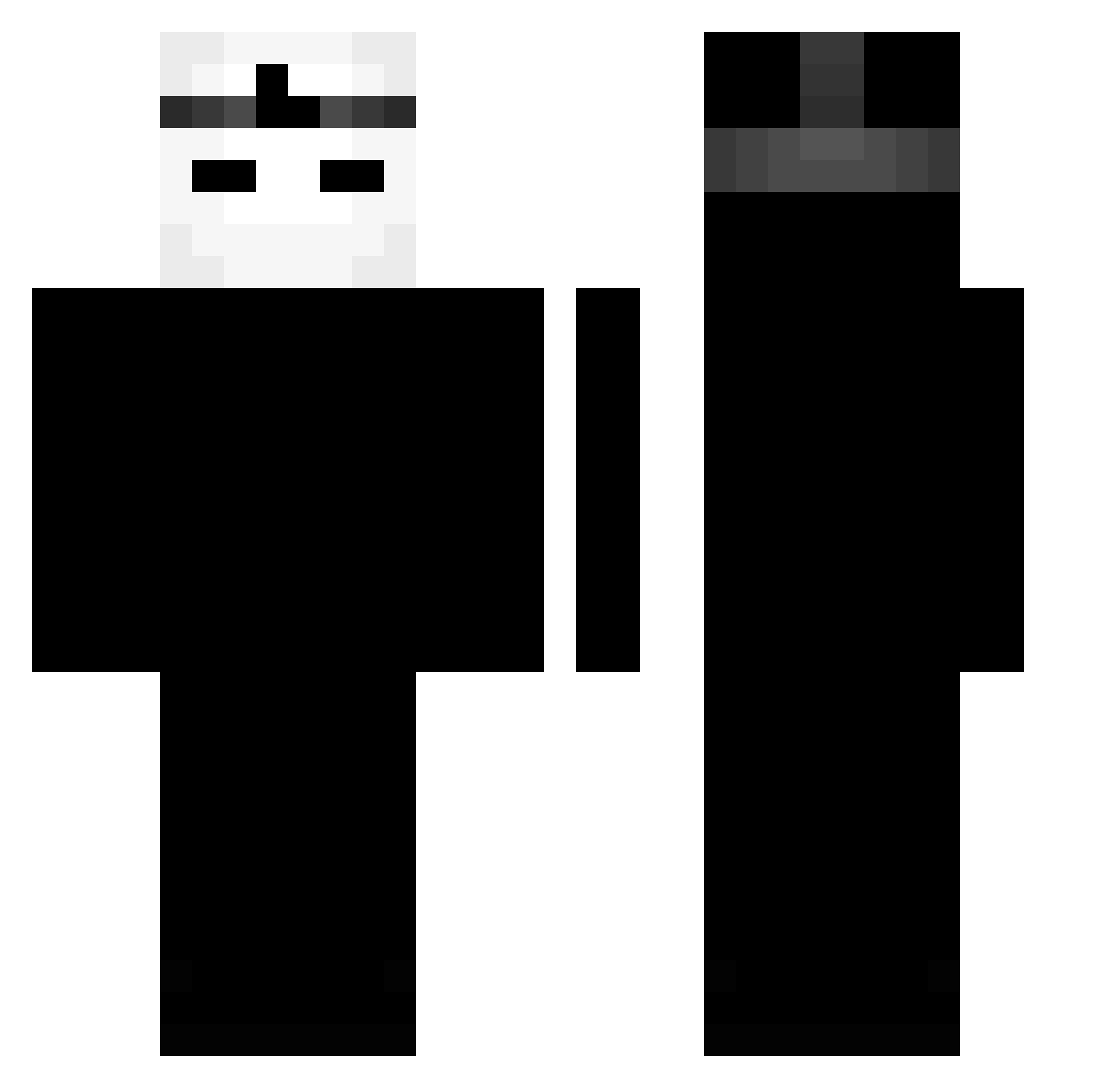 TYU_ Minecraft skin, front and back view