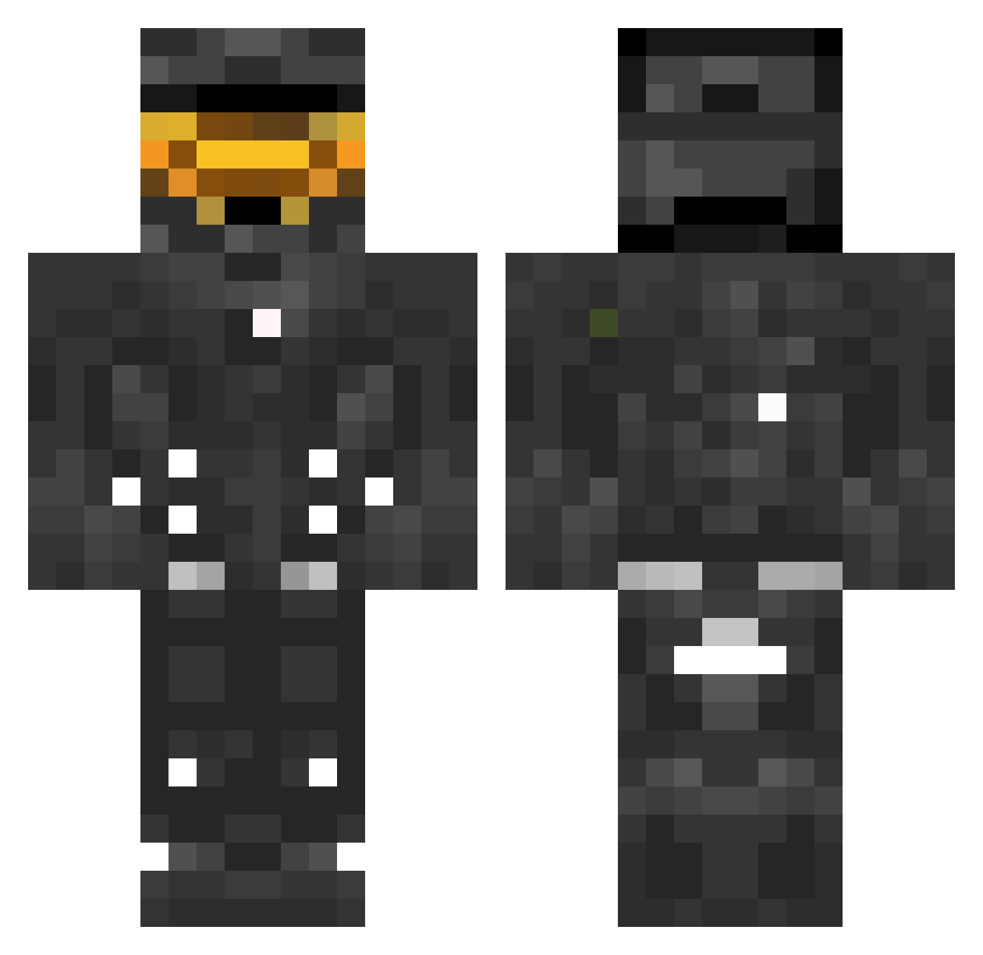 Schnitzel_Ninja Minecraft skin, front and back view