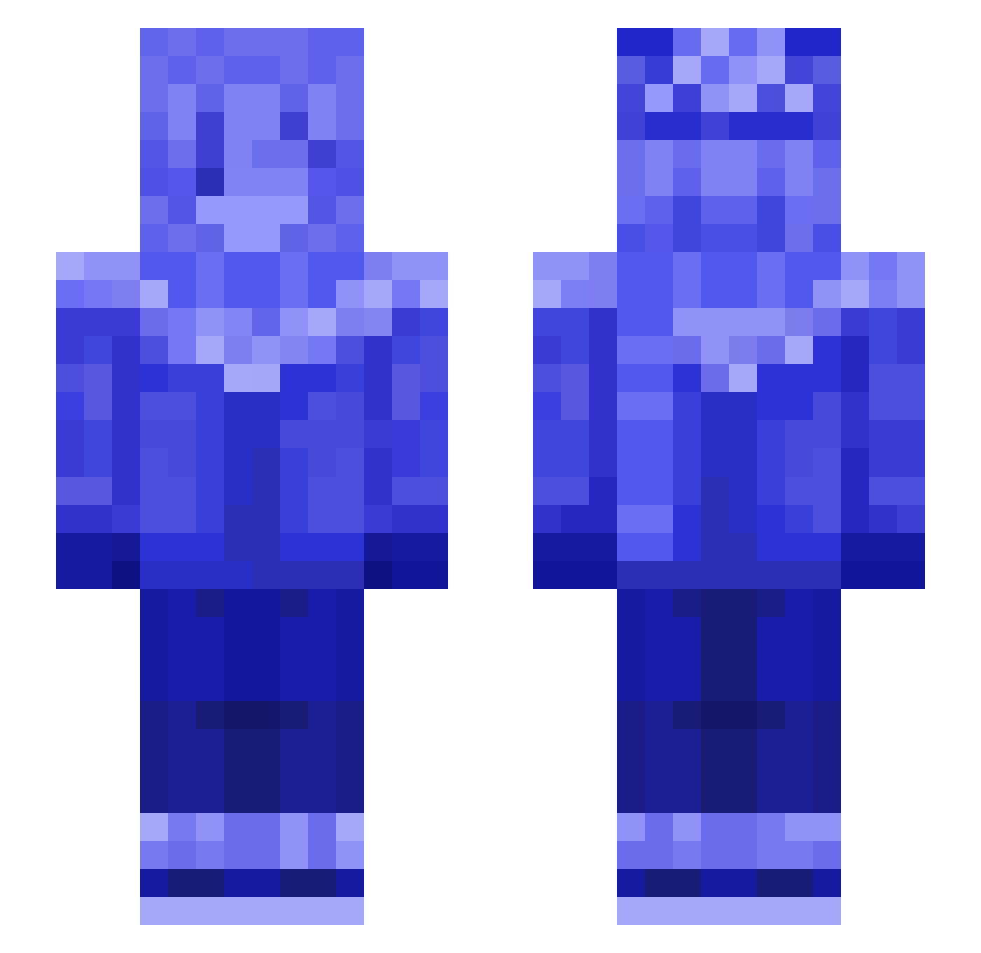 0scapes Minecraft skin, front and back view
