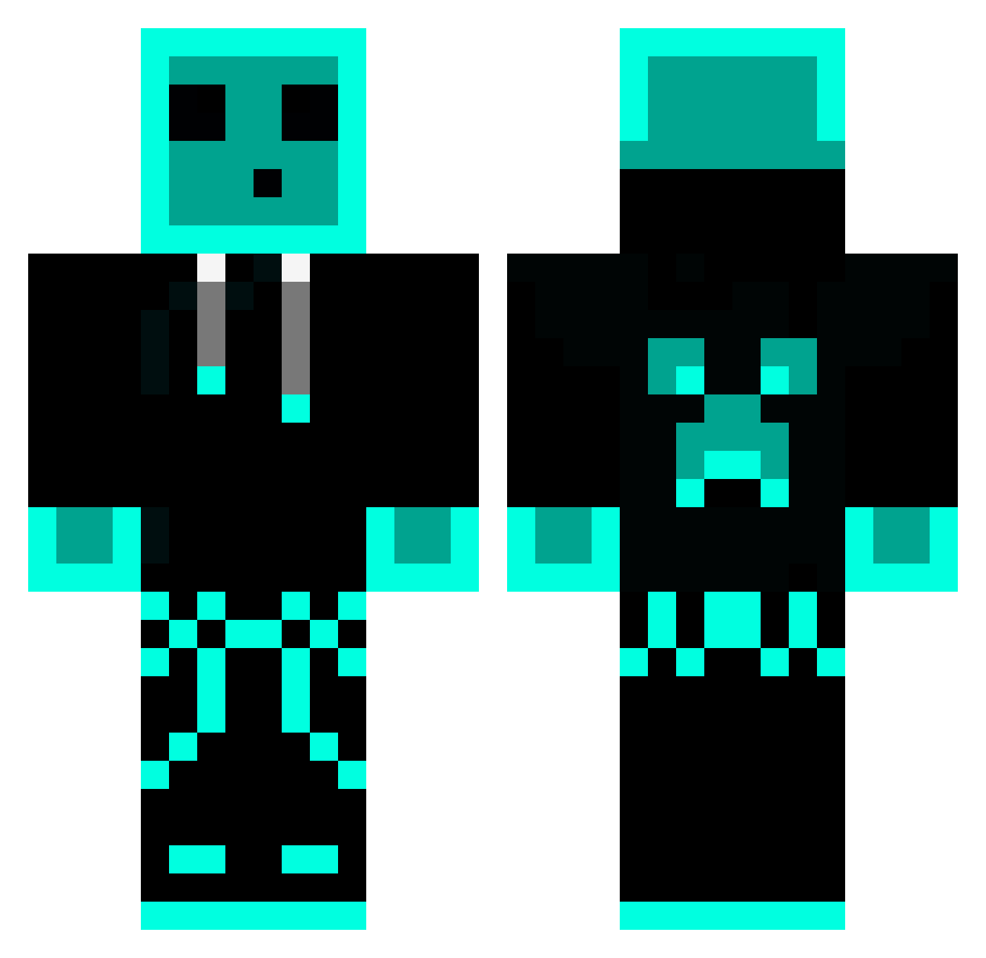 Snowwxx2 Minecraft skin, front and back view