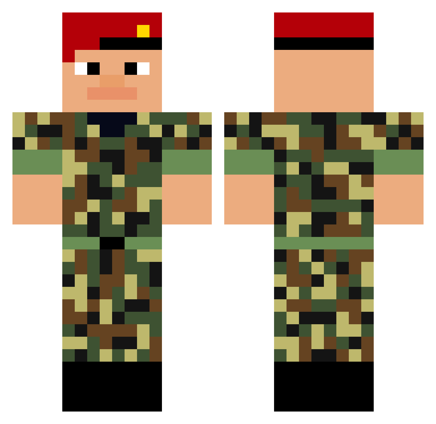xarepecraft Minecraft skin, front and back view