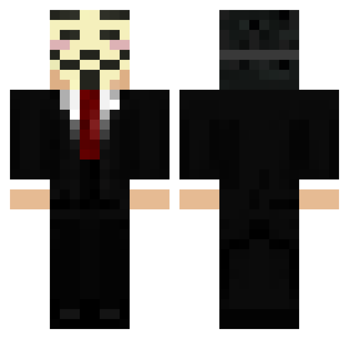 5ma7 Minecraft skin, front and back view