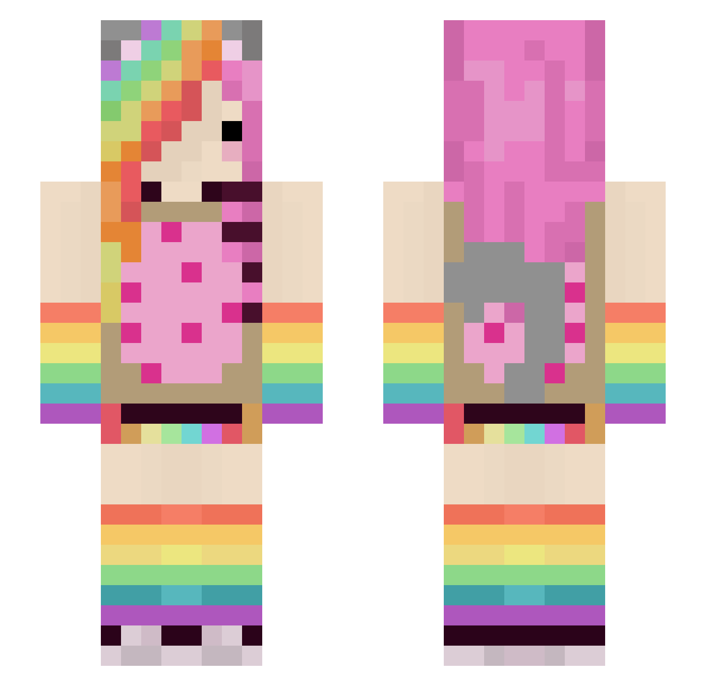 Jaffaz_ Minecraft skin, front and back view