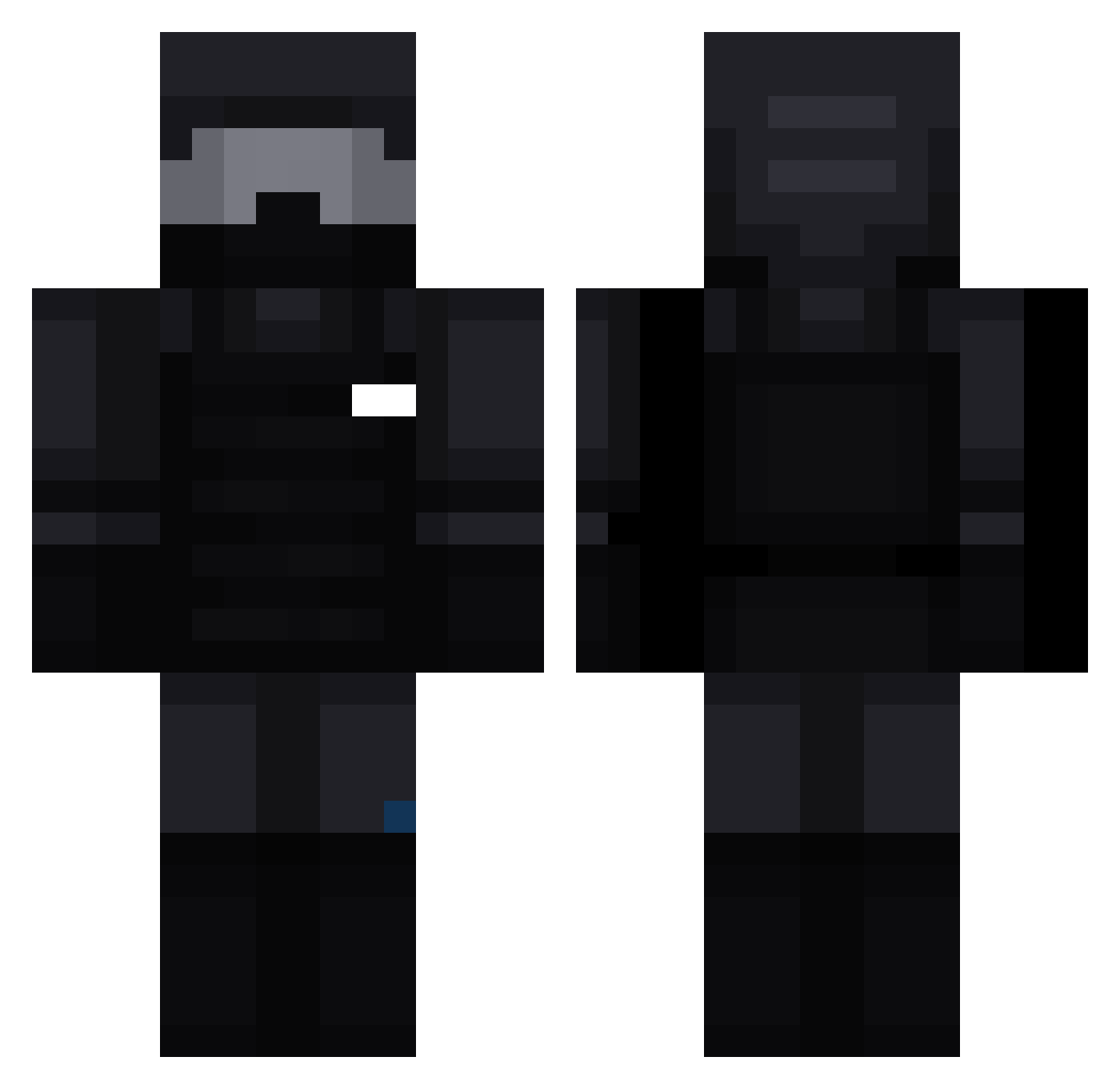 proxmasterr Minecraft skin, front and back view