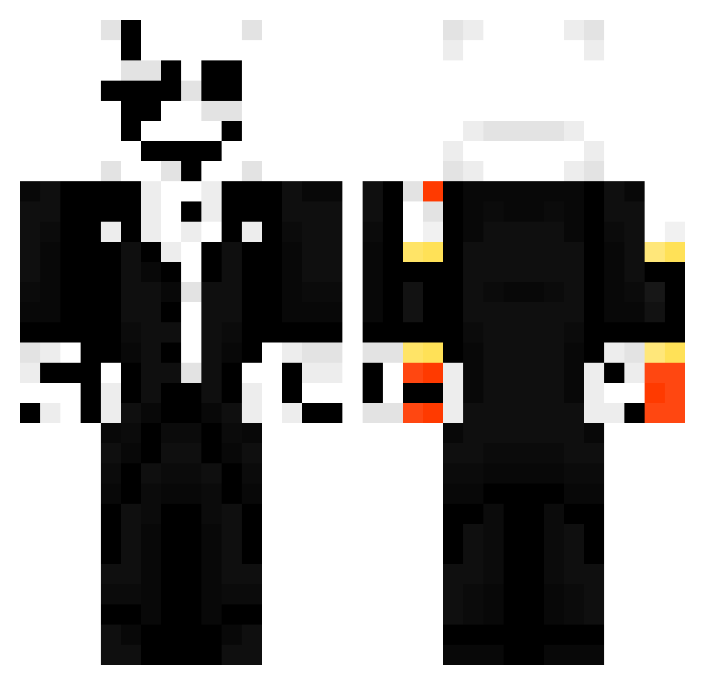 A_tree12345 Minecraft skin, front and back view