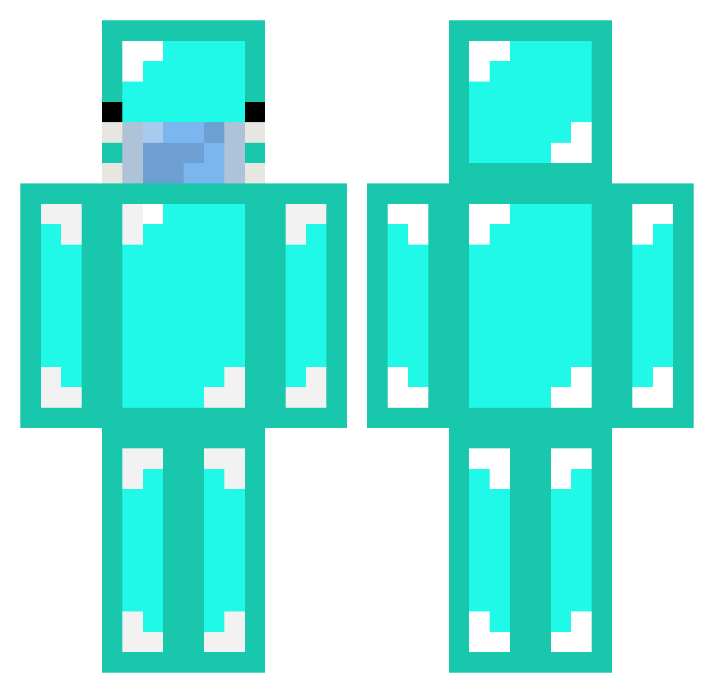 manemisjeff Minecraft skin, front and back view