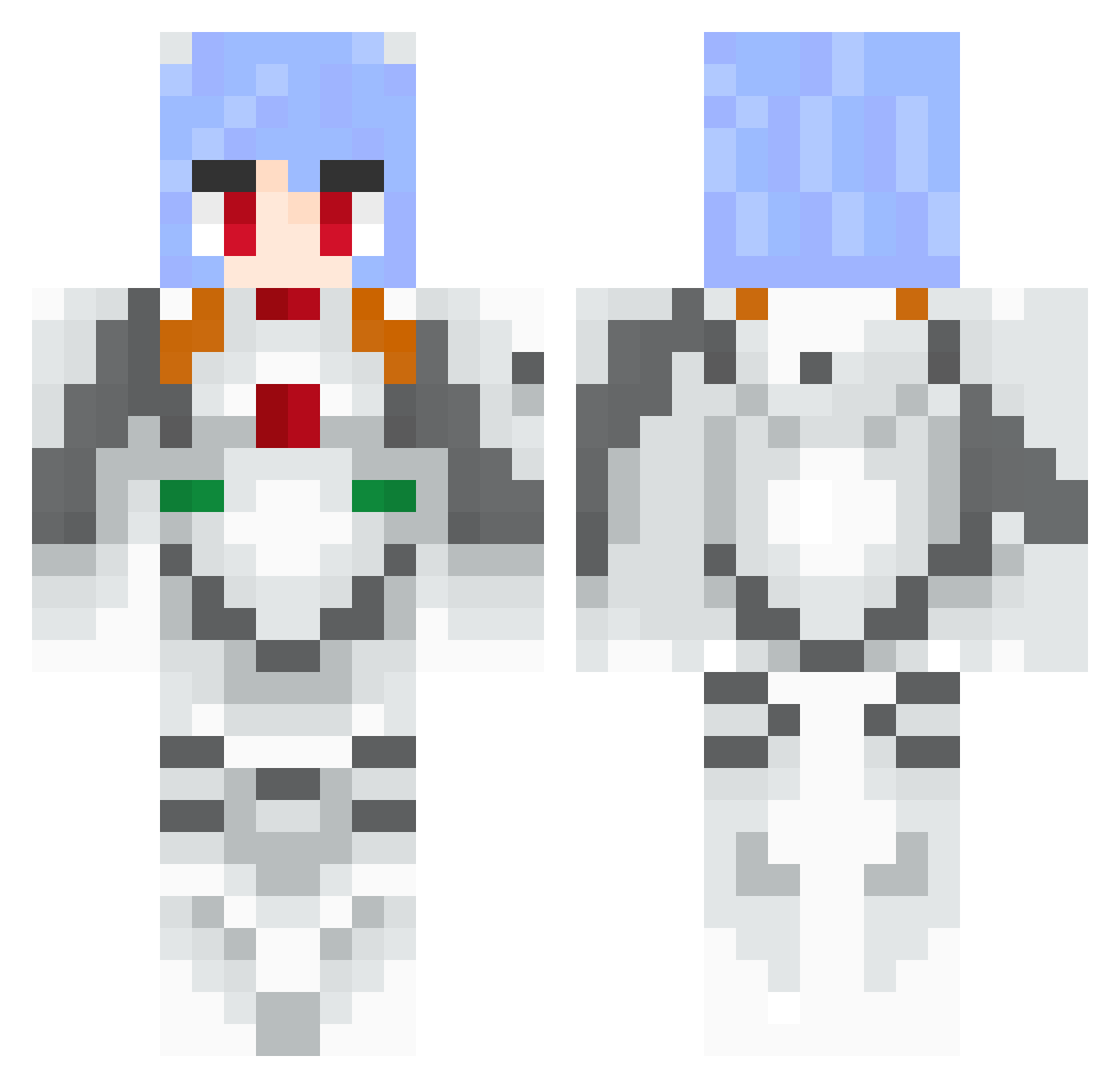 Godslayer071 Minecraft skin, front and back view