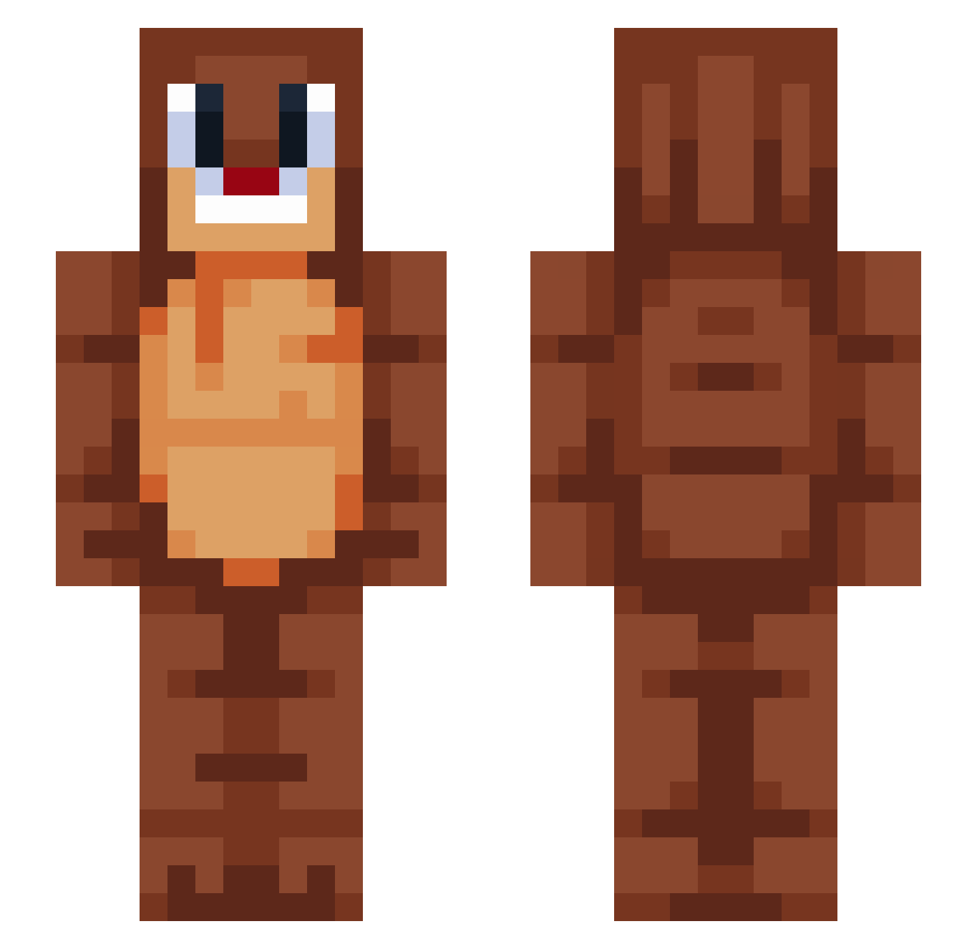 Knabbel_ Minecraft skin, front and back view