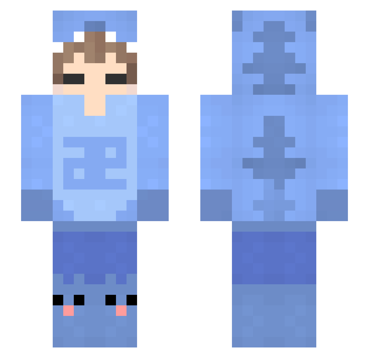 carterbear06 Minecraft skin, front and back view