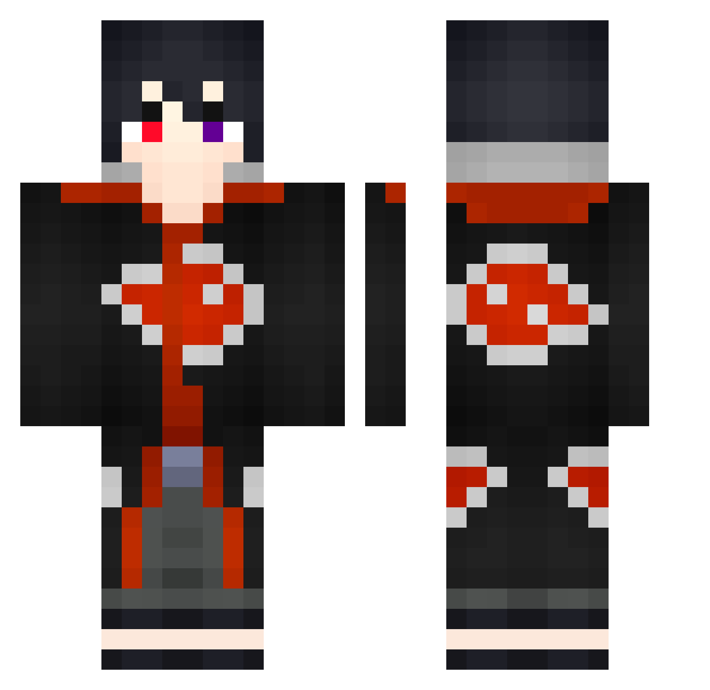 Scrandleous Minecraft skin, front and back view