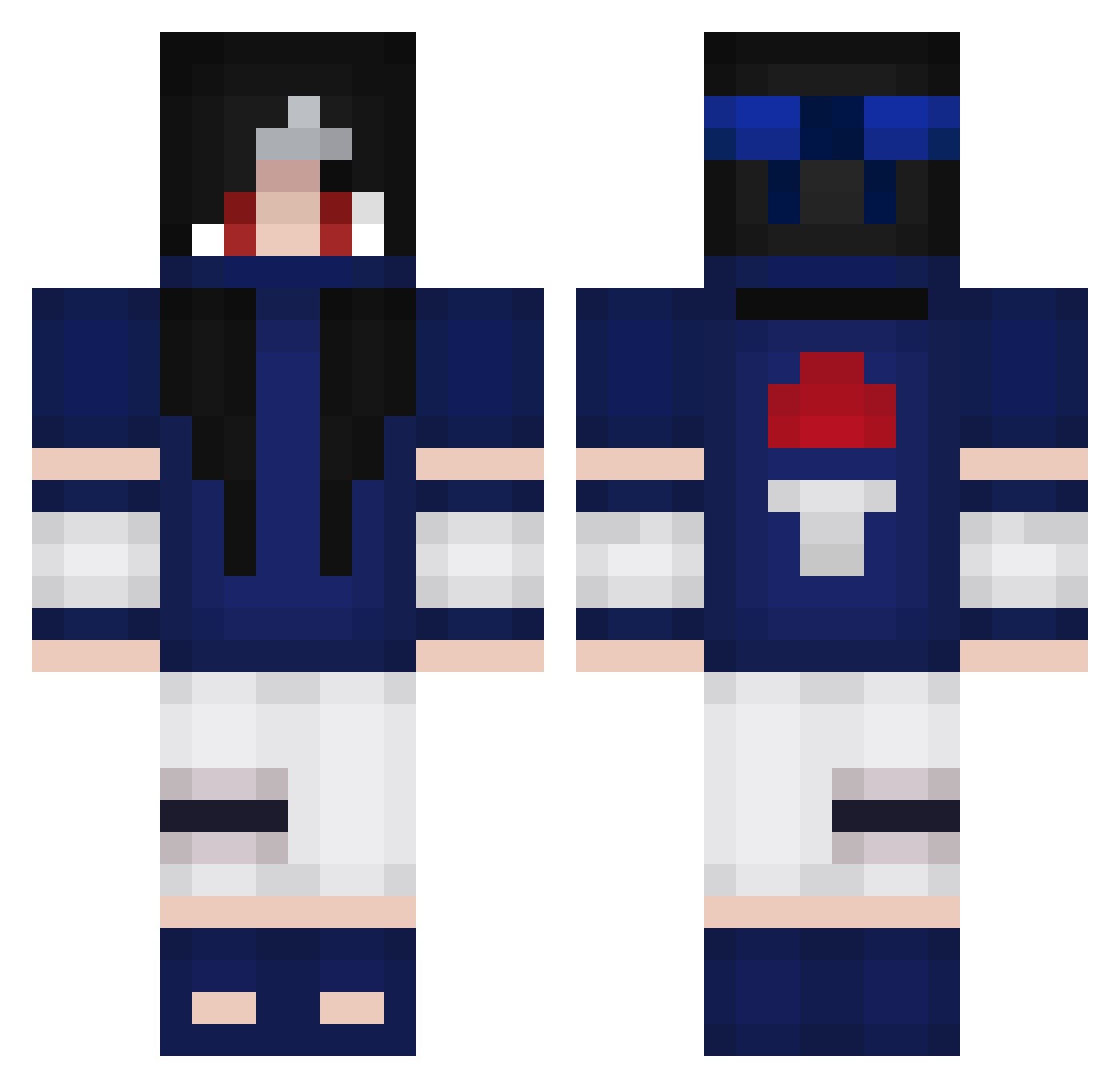 SabakuKara Minecraft skin, front and back view