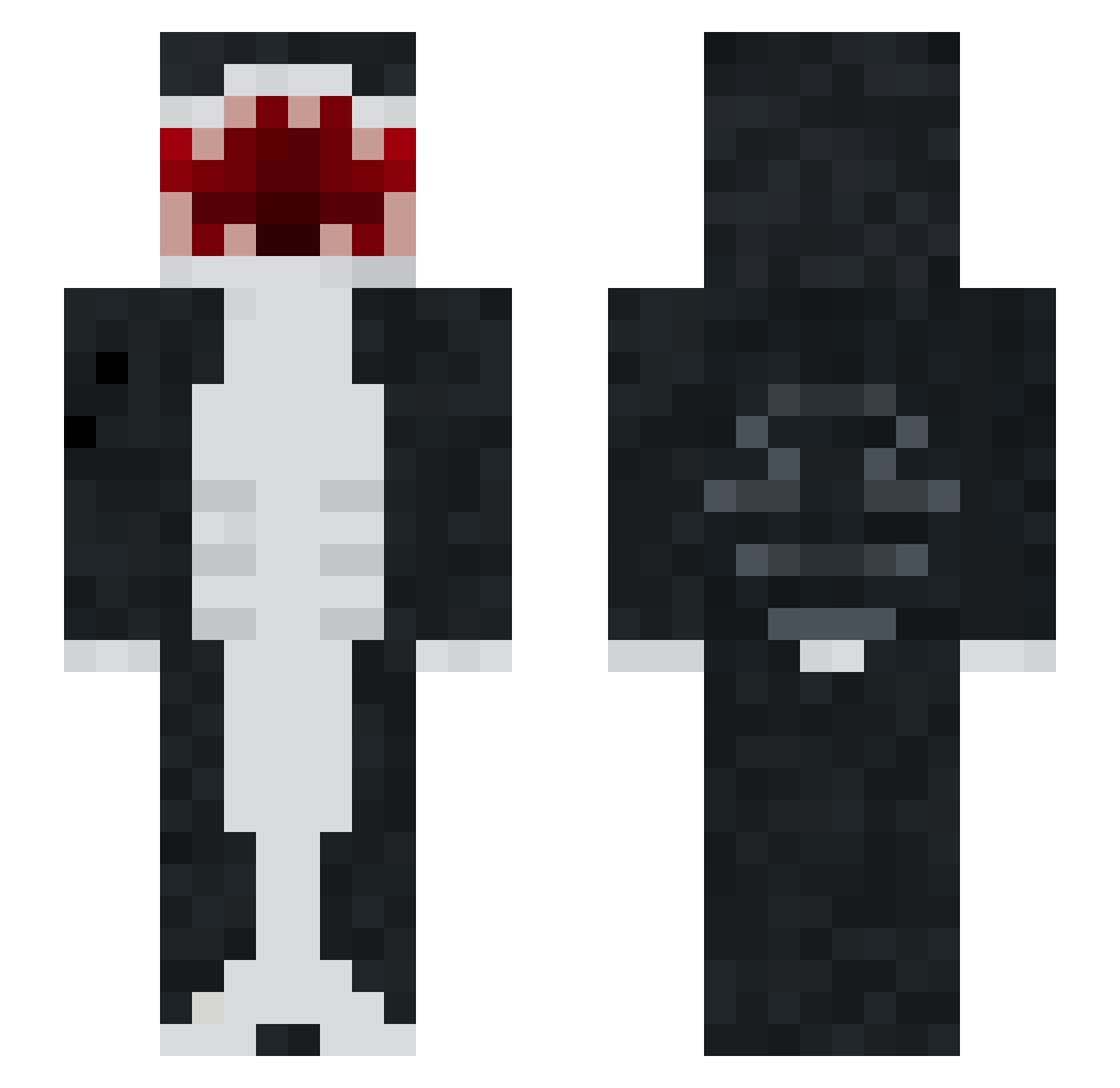 s0lvatore Minecraft skin, front and back view