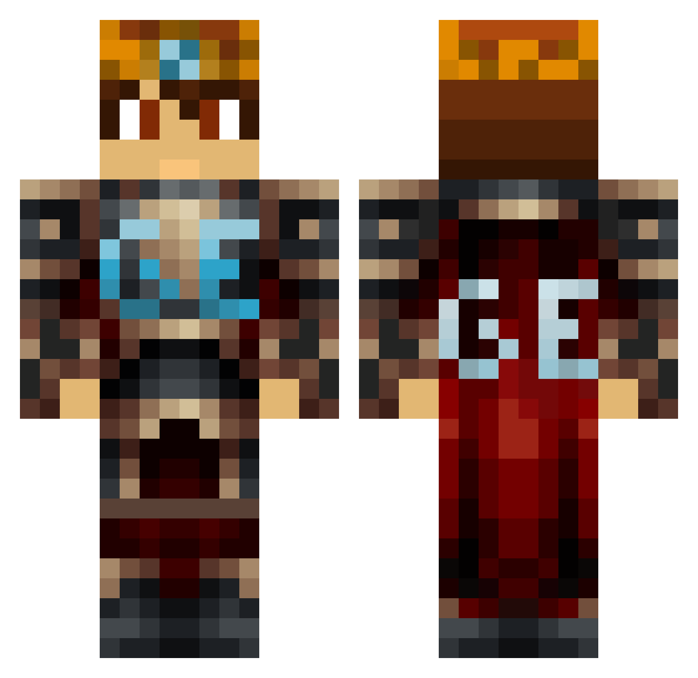 seberstyn Minecraft skin, front and back view