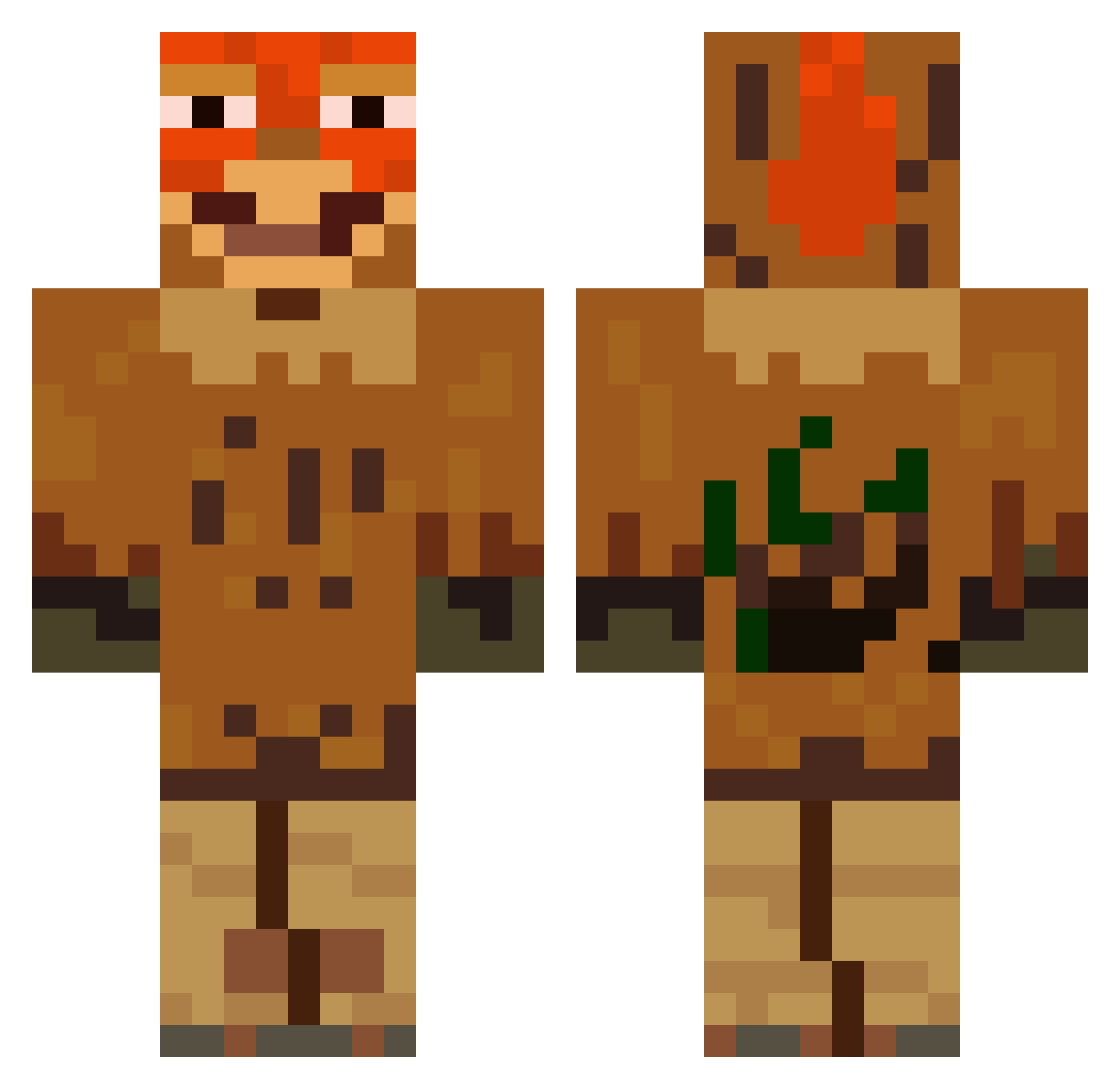 goblinjelly Minecraft skin, front and back view