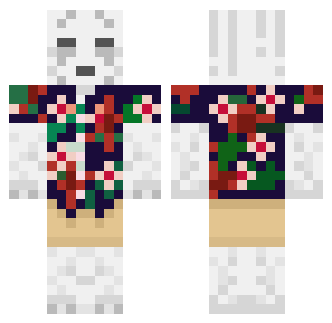 Duckie_38 Minecraft skin, front and back view