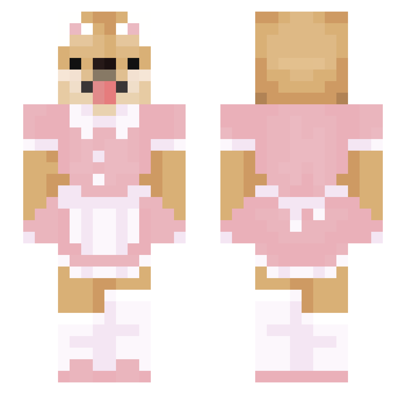 Malowe_ Minecraft skin, front and back view