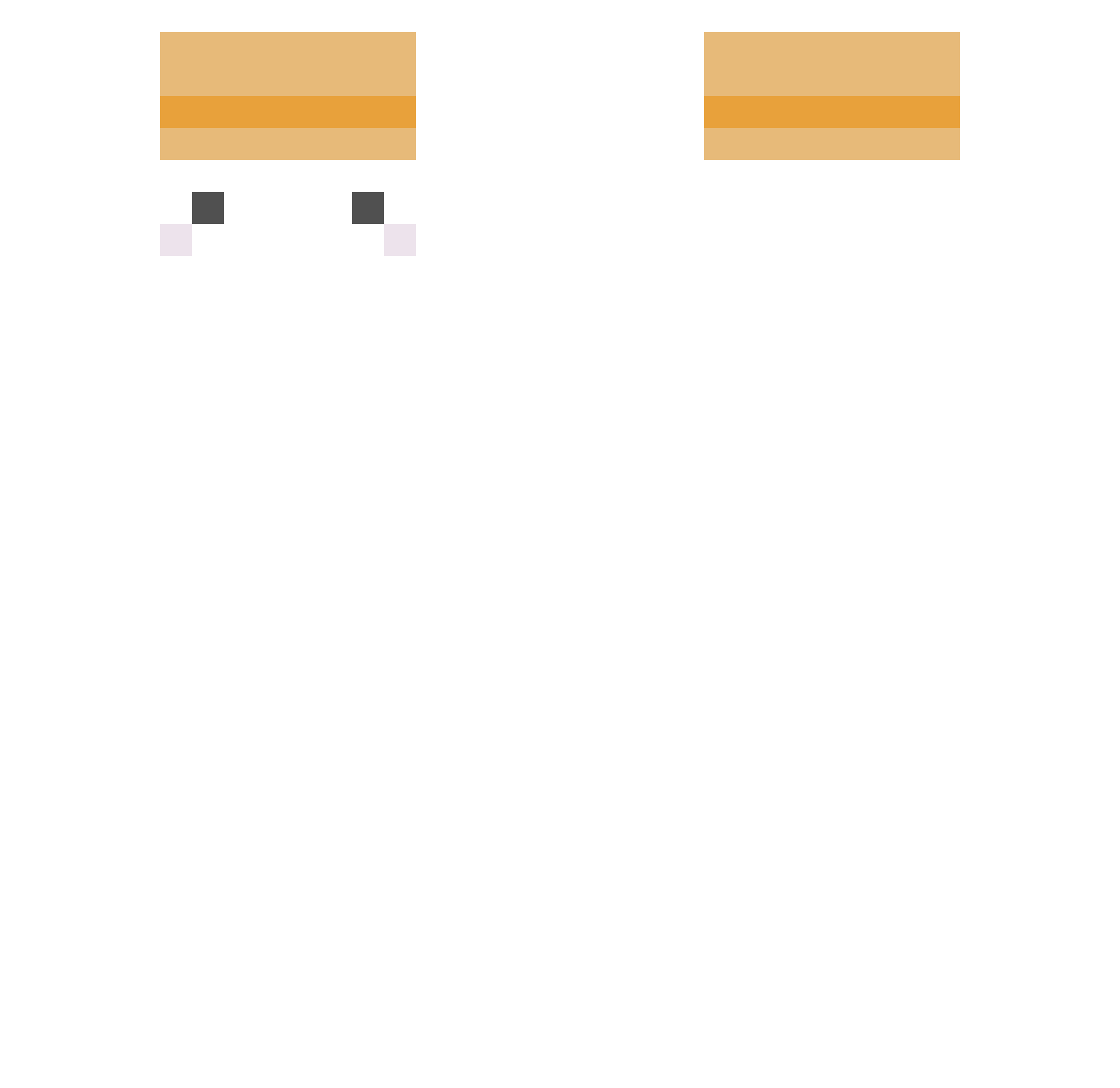 prizrok Minecraft skin, front and back view