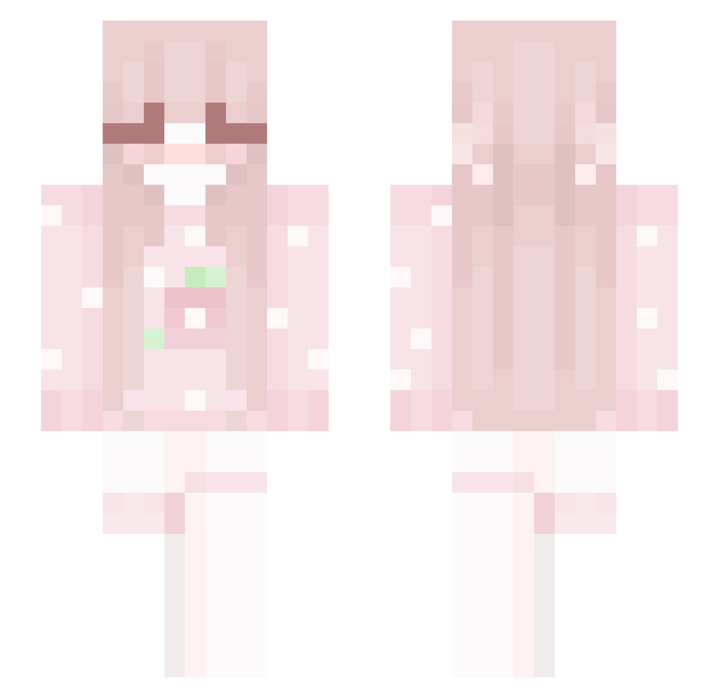 POMSURI Minecraft skin, front and back view