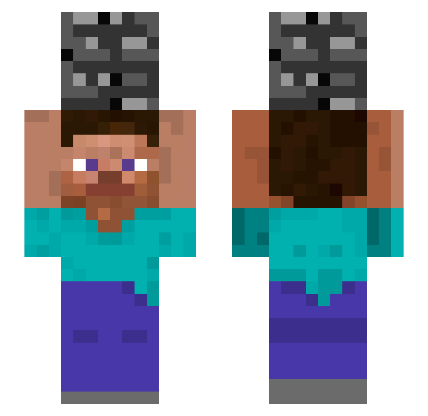 4eture Minecraft skin, front and back view