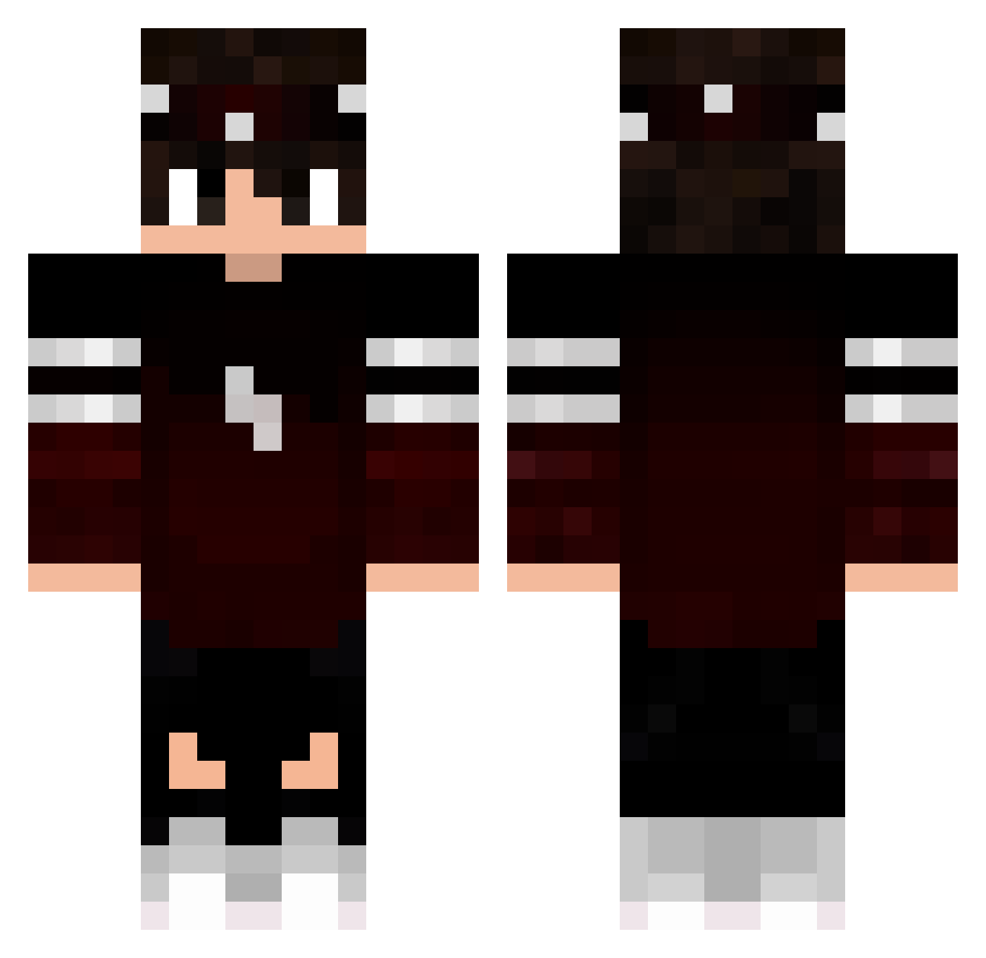 xKaito_01 Minecraft skin, front and back view