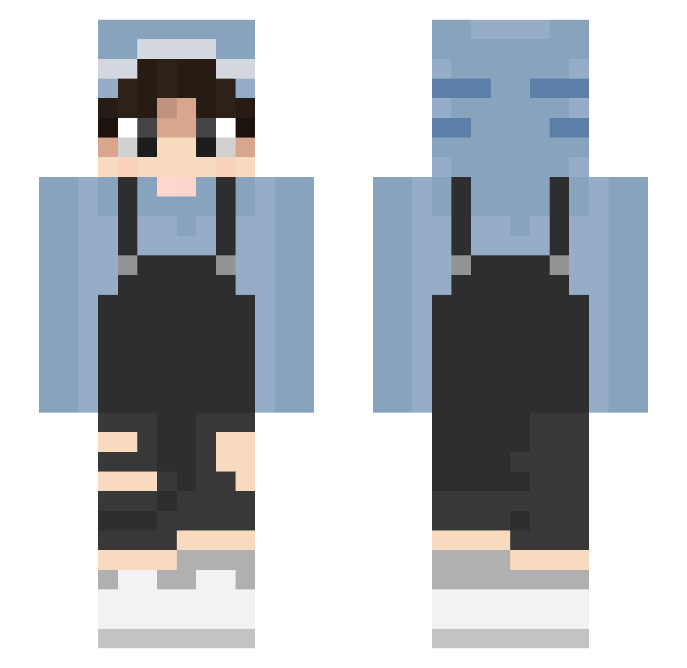 RZEdavid Minecraft skin, front and back view