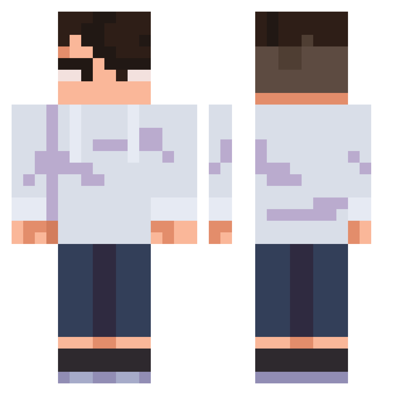Ternar Minecraft skin, front and back view
