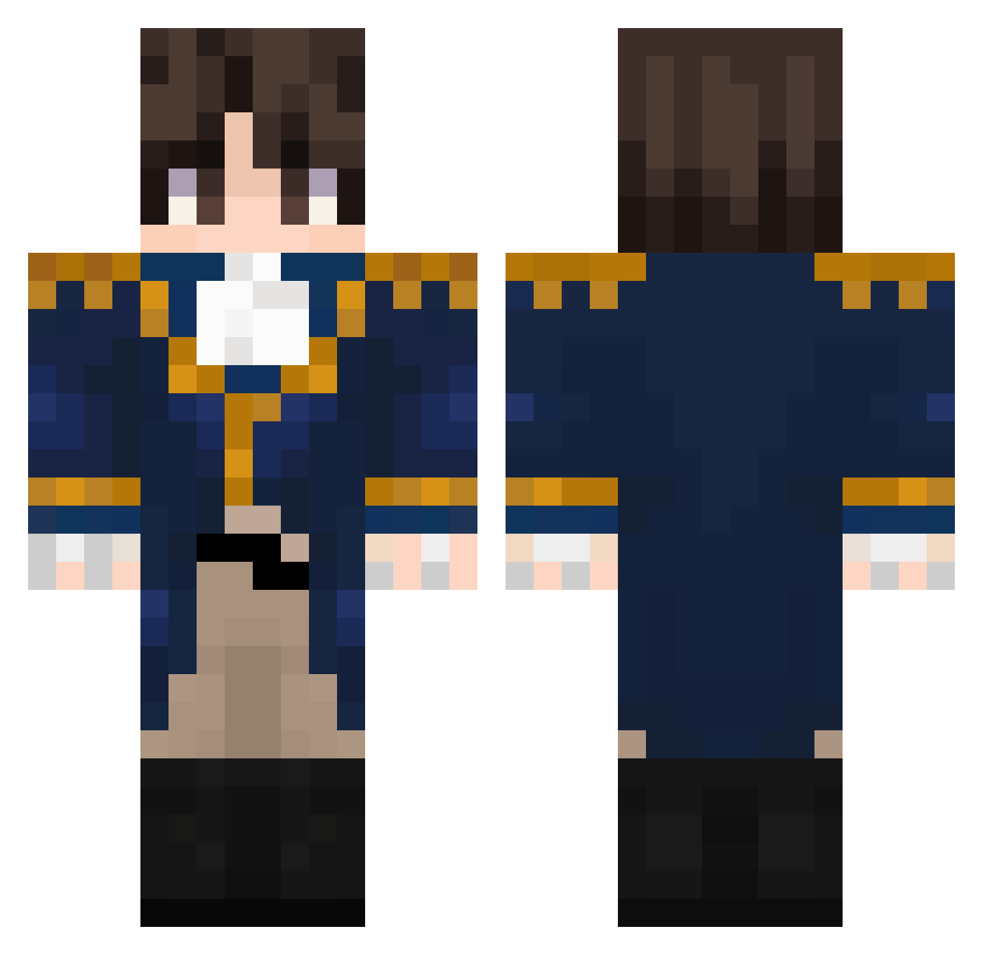 Toxicit9 Minecraft skin, front and back view