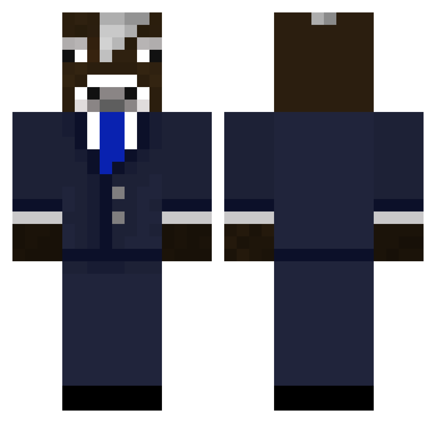 xptanko Minecraft skin, front and back view