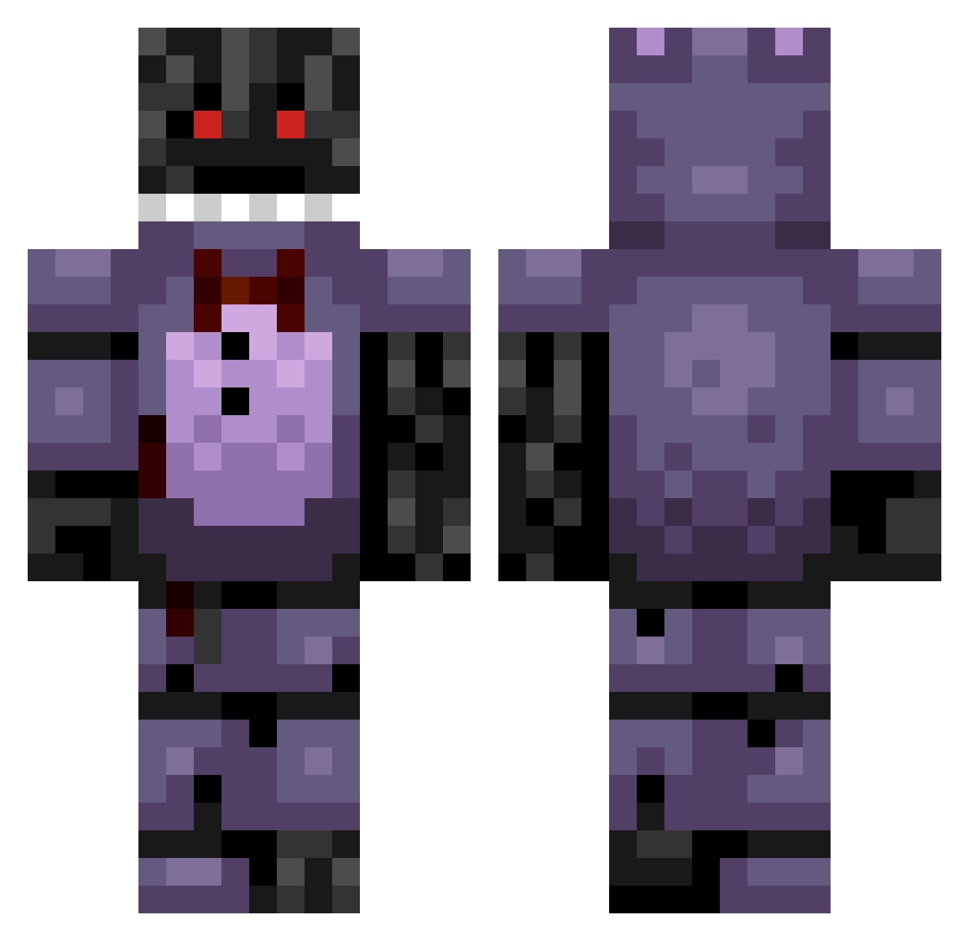 Lucasrdzx Minecraft skin, front and back view