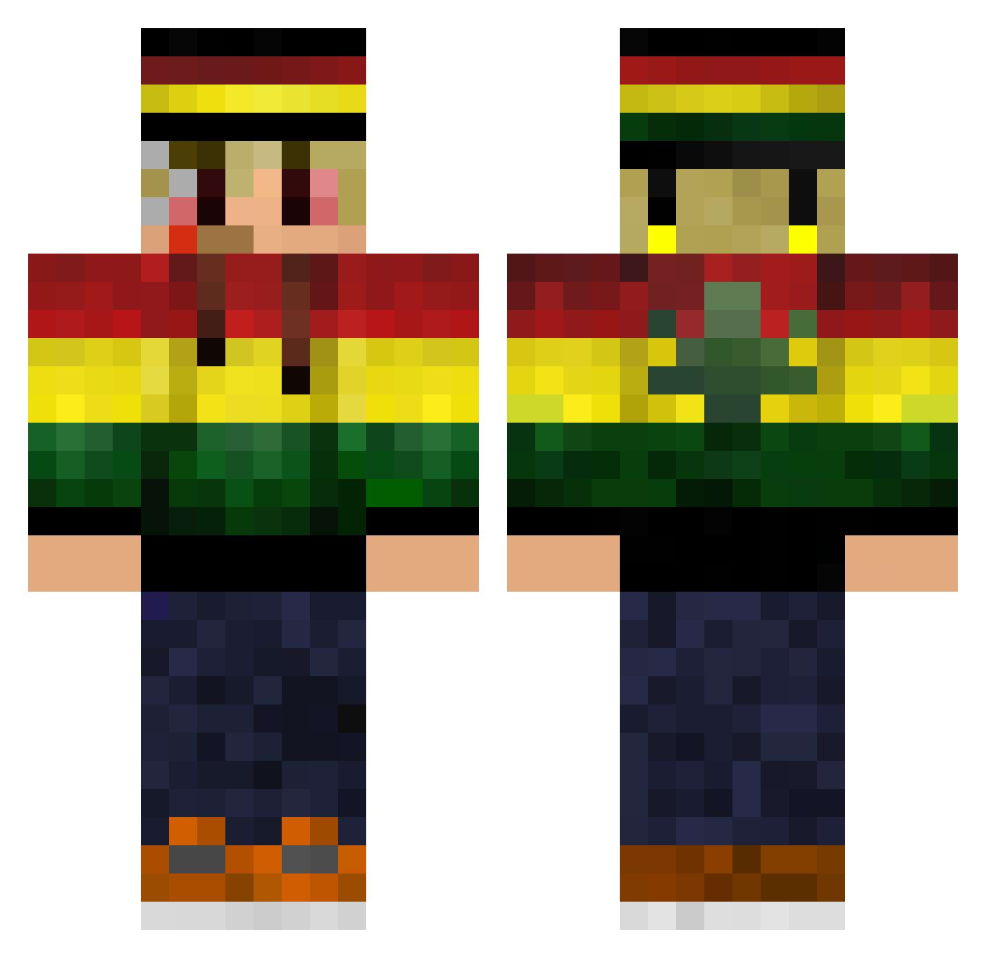 reason03 Minecraft skin, front and back view