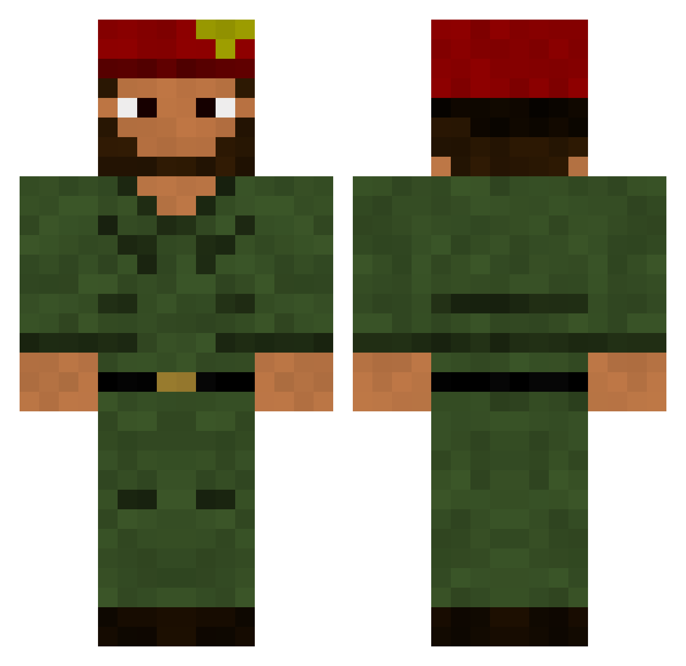Soliiiiid Minecraft skin, front and back view