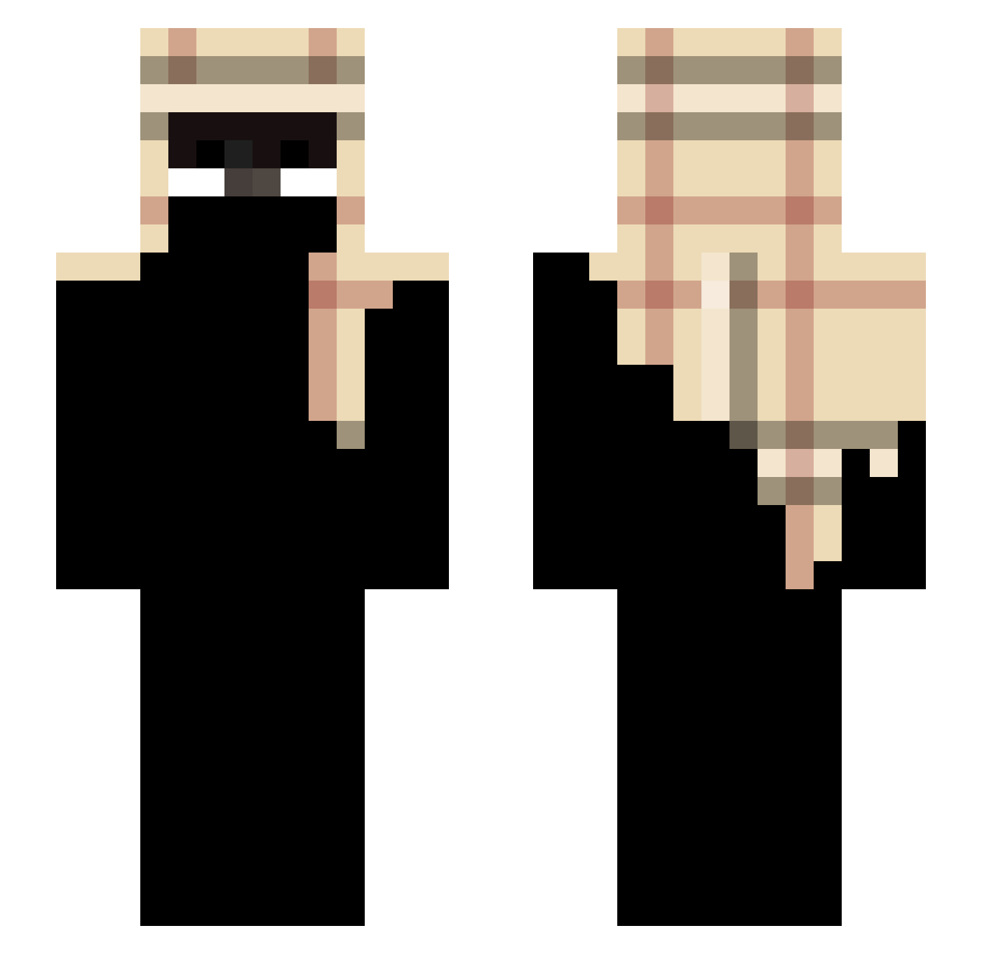 killdaco Minecraft skin, front and back view