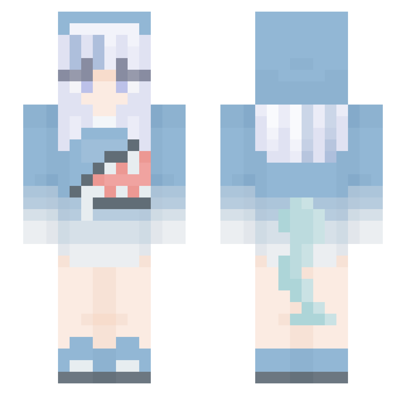 xoticzx_ Minecraft skin, front and back view