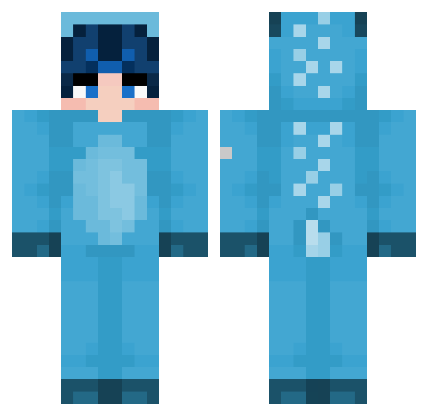 ViVilo55 Minecraft skin, front and back view