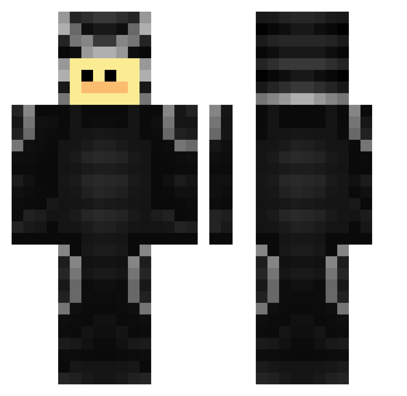 PyroxPlay_ Minecraft skin, front and back view