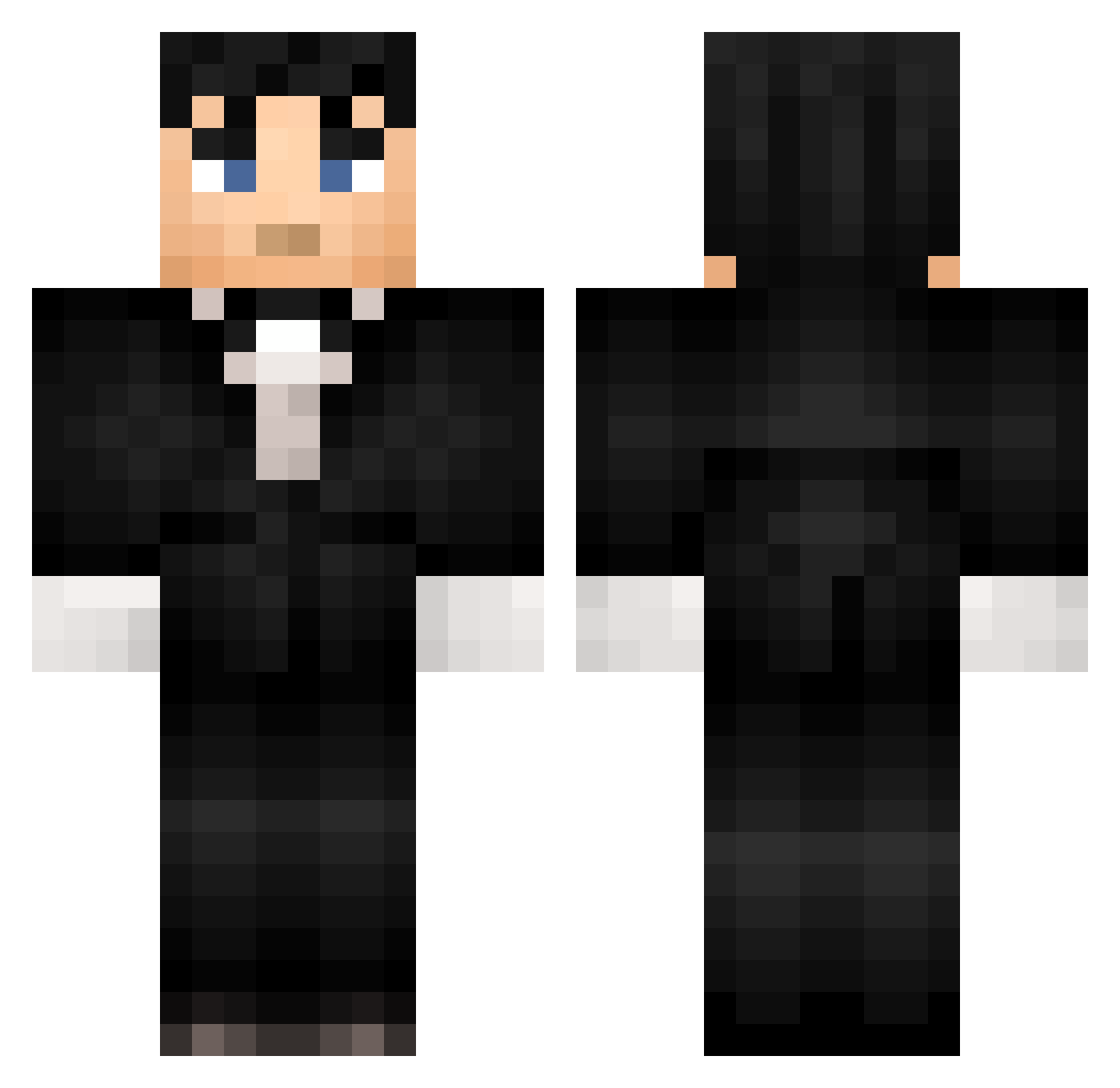 SteveTheNooob Minecraft skin, front and back view