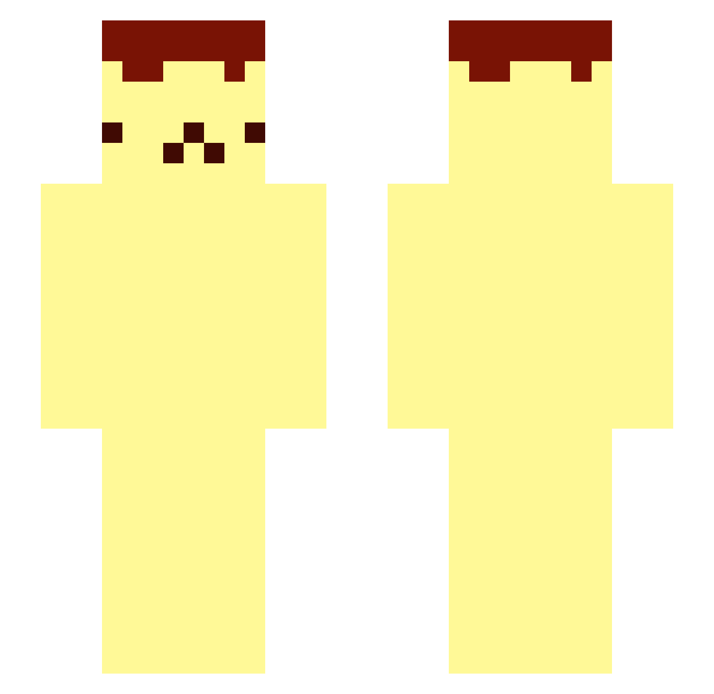 SJisleepy Minecraft skin, front and back view