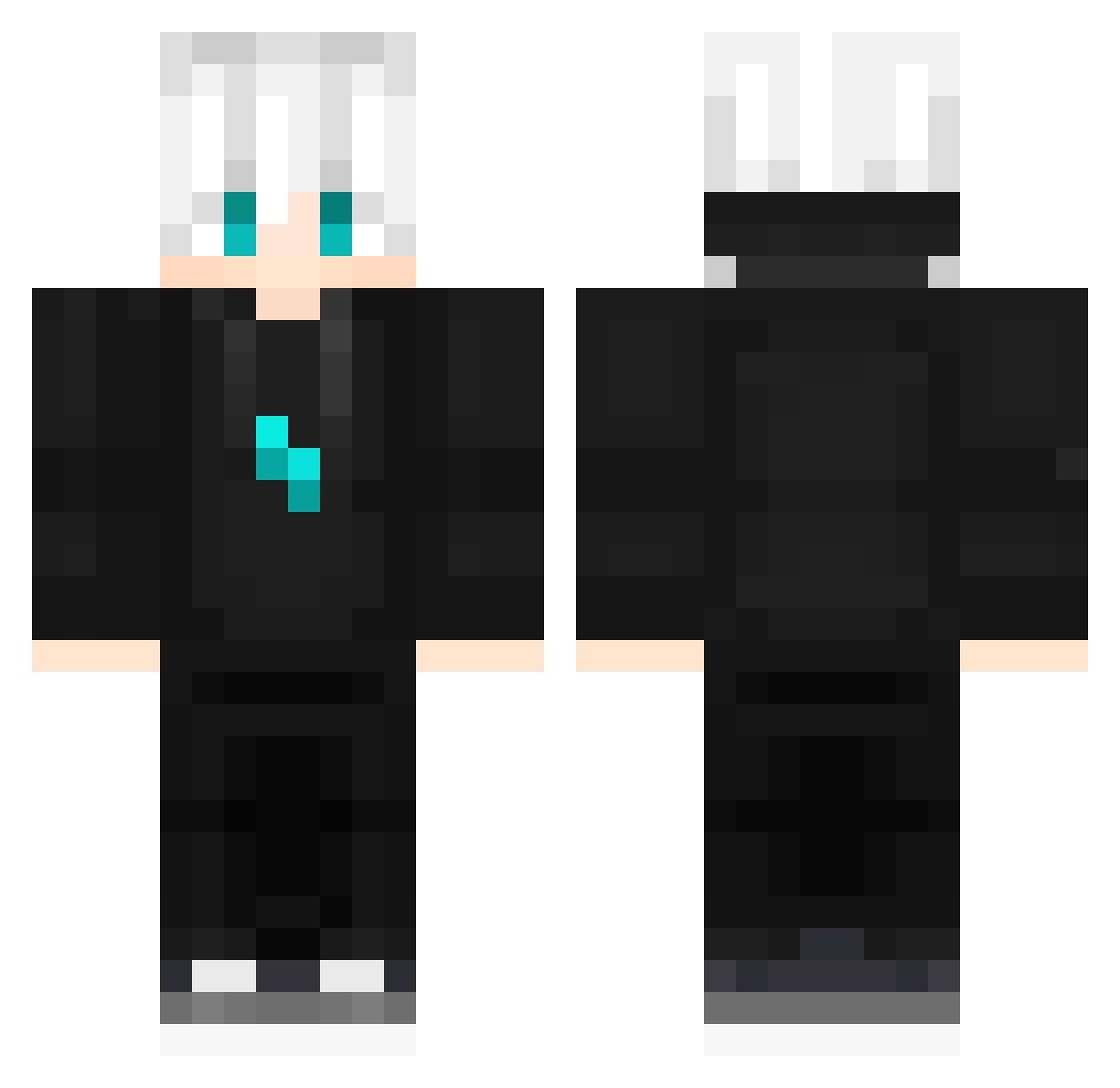 Yusufzorro Minecraft skin, front and back view