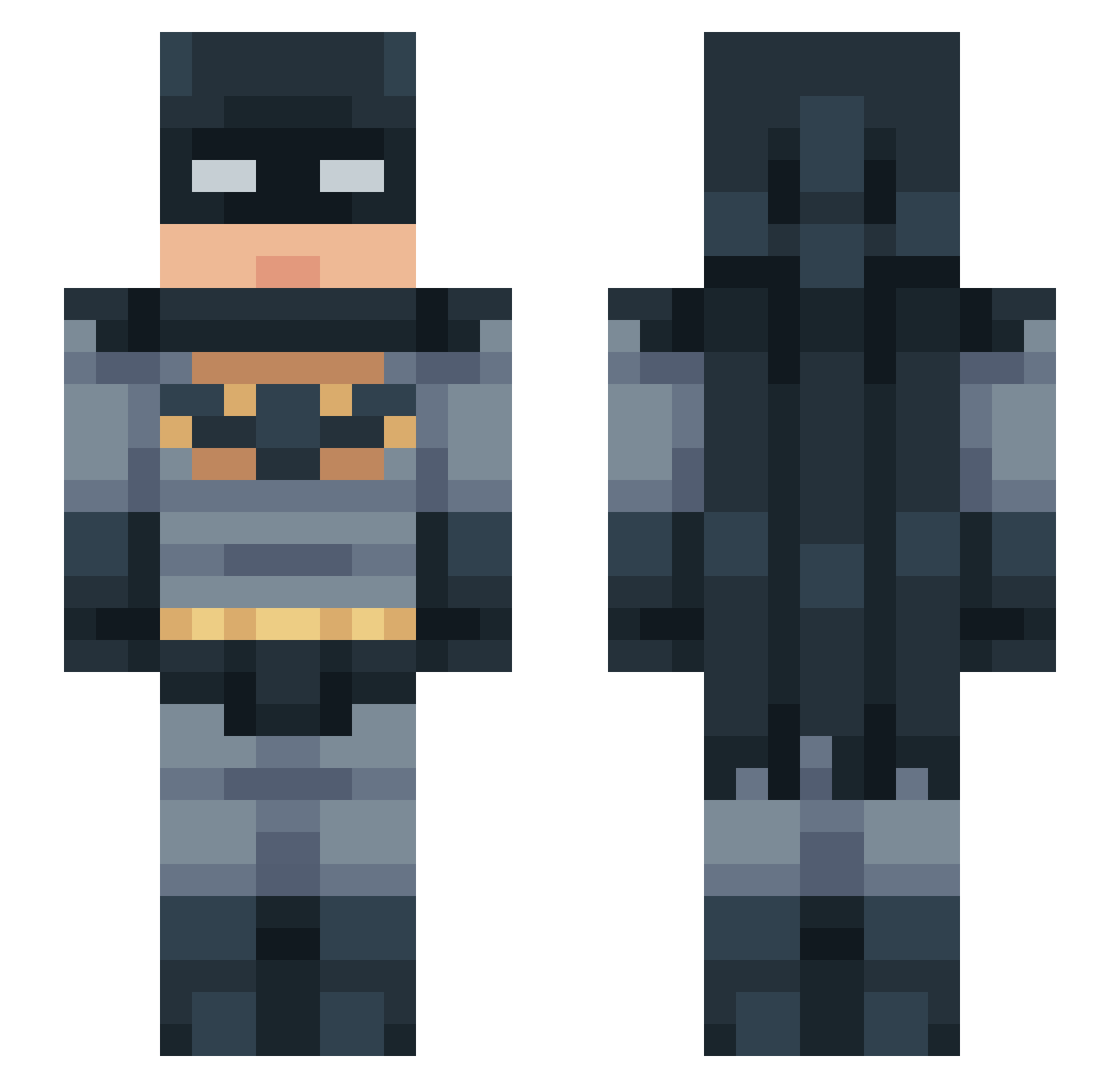 ScriptNL Minecraft skin, front and back view