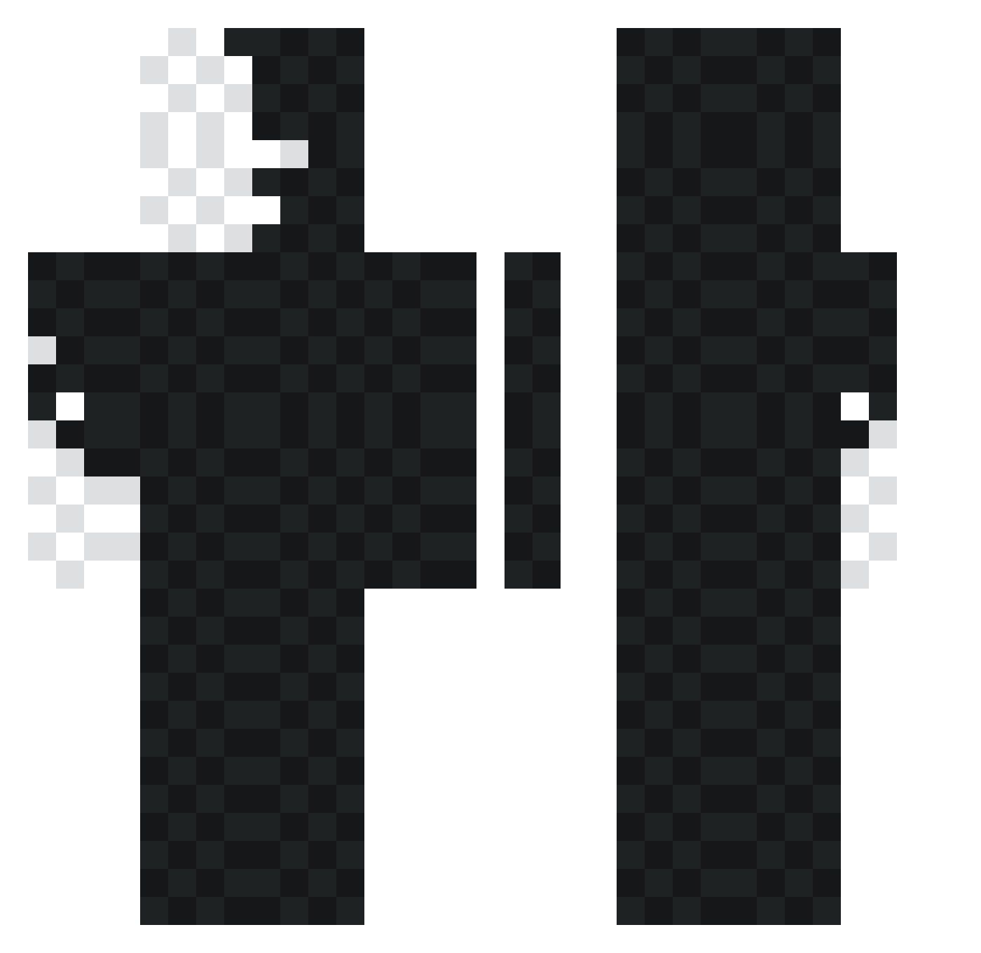 Sajmon07 Minecraft skin, front and back view