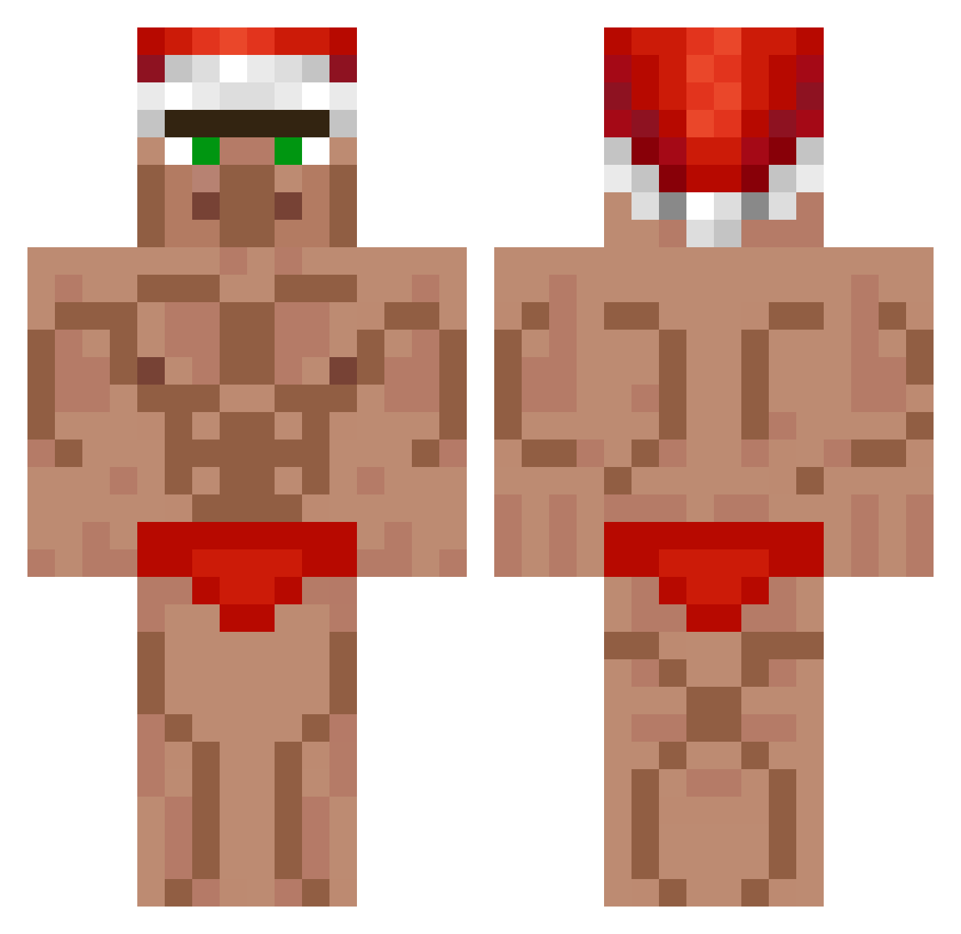 StoneCraft Minecraft skin, front and back view